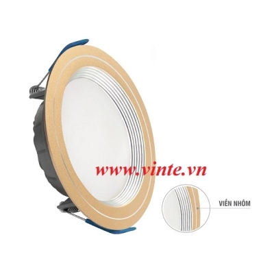 ĐÈN DOWNLIGHT 3 MÀU ÁNH SÁNG NHÔM VIỀN MÀU VÀNG ELD2028/9C