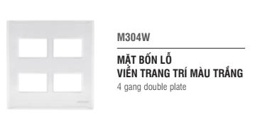 Mặt Bốn Lỗ Viền trắng M304W