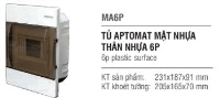 Tủ aptomat nhựa mở cánh hai bên 6P MA6P